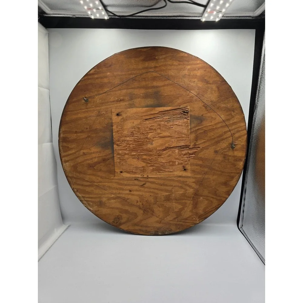 Vintage Round Wooden Wall Art Flying‎ Ducks Sun Decor Rustic Home Accent 21in